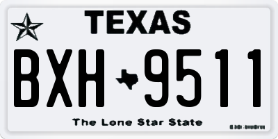 TX license plate BXH9511