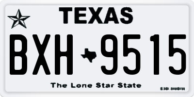 TX license plate BXH9515