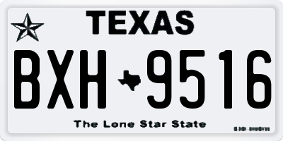 TX license plate BXH9516