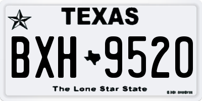 TX license plate BXH9520