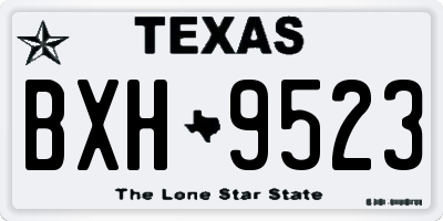 TX license plate BXH9523
