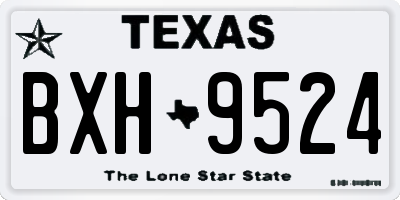 TX license plate BXH9524