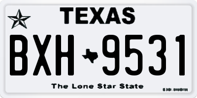 TX license plate BXH9531