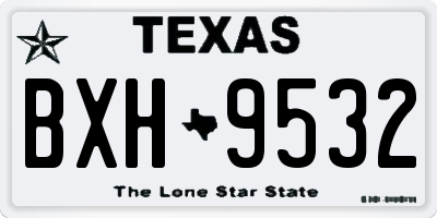 TX license plate BXH9532