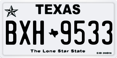TX license plate BXH9533