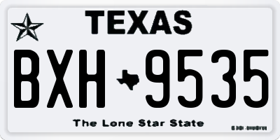 TX license plate BXH9535