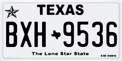 TX license plate BXH9536