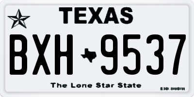 TX license plate BXH9537