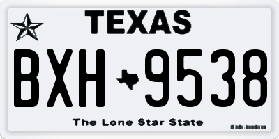 TX license plate BXH9538