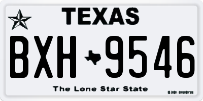 TX license plate BXH9546
