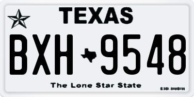 TX license plate BXH9548
