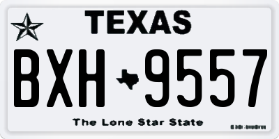TX license plate BXH9557