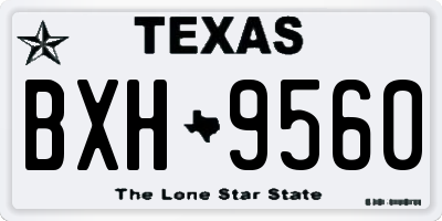 TX license plate BXH9560