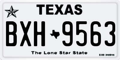 TX license plate BXH9563