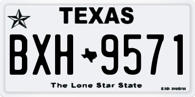 TX license plate BXH9571