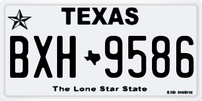 TX license plate BXH9586