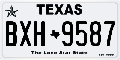TX license plate BXH9587