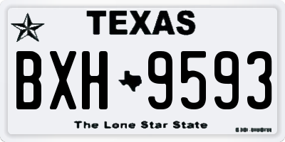 TX license plate BXH9593