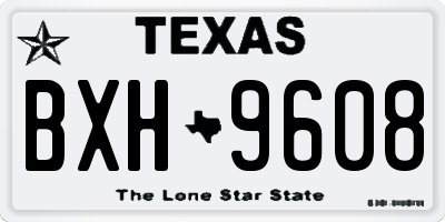 TX license plate BXH9608