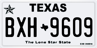TX license plate BXH9609
