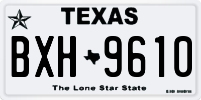 TX license plate BXH9610