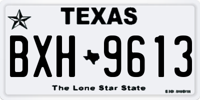 TX license plate BXH9613