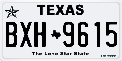 TX license plate BXH9615
