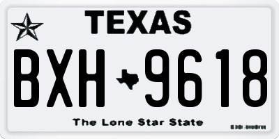 TX license plate BXH9618