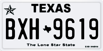 TX license plate BXH9619
