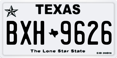 TX license plate BXH9626