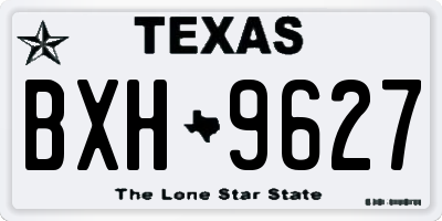 TX license plate BXH9627