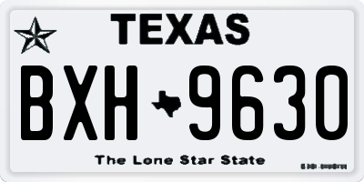 TX license plate BXH9630