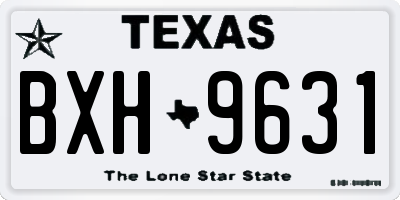 TX license plate BXH9631