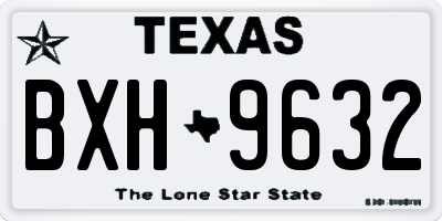TX license plate BXH9632