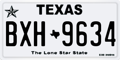 TX license plate BXH9634