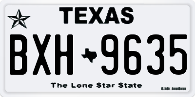 TX license plate BXH9635
