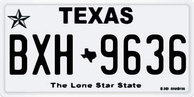 TX license plate BXH9636