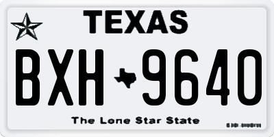 TX license plate BXH9640
