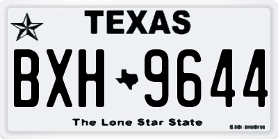TX license plate BXH9644