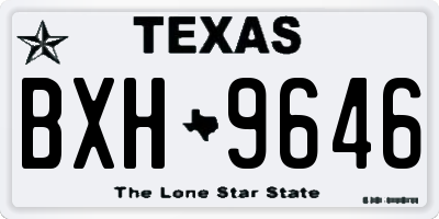 TX license plate BXH9646