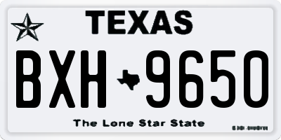 TX license plate BXH9650