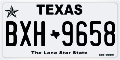 TX license plate BXH9658