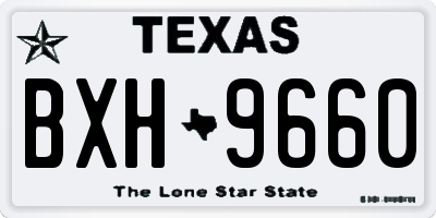 TX license plate BXH9660