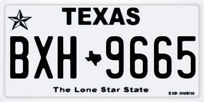 TX license plate BXH9665
