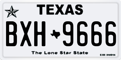 TX license plate BXH9666