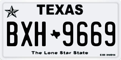 TX license plate BXH9669