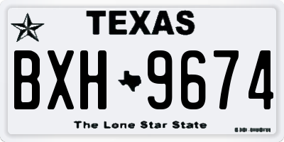 TX license plate BXH9674