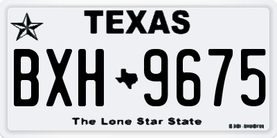 TX license plate BXH9675