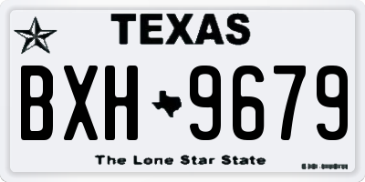 TX license plate BXH9679