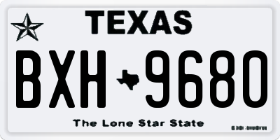TX license plate BXH9680